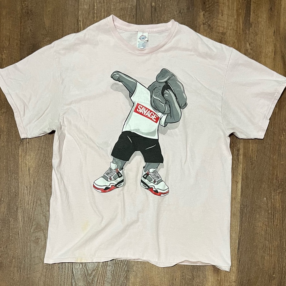 Delta Pro Weight vintage y2k pink bulldog savage graphic men’s t shirt size XL